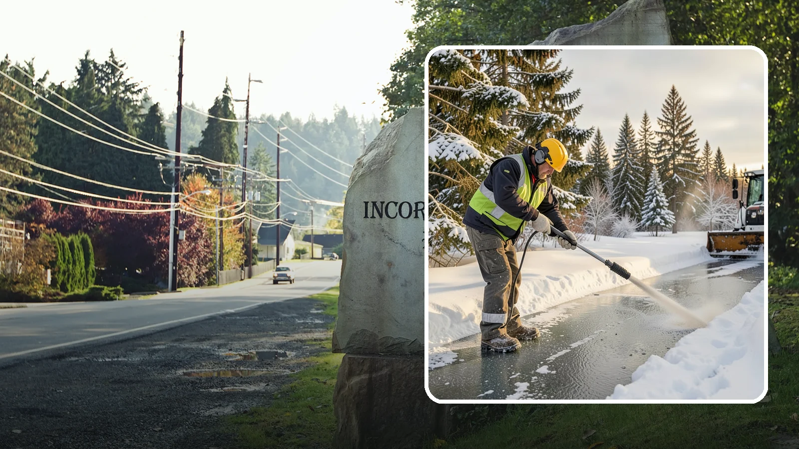 Walkway Deicing in Wilkeson, Pierce County, WA - Deicing of walkways and paths to eliminate the slick film that forms on the routes people use most.