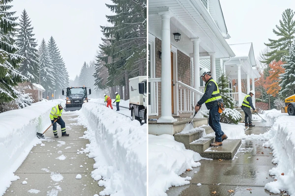 Walkway Deicing in Wilkeson, Pierce County, WA - Walk the route and note shaded, refreeze-prone sections