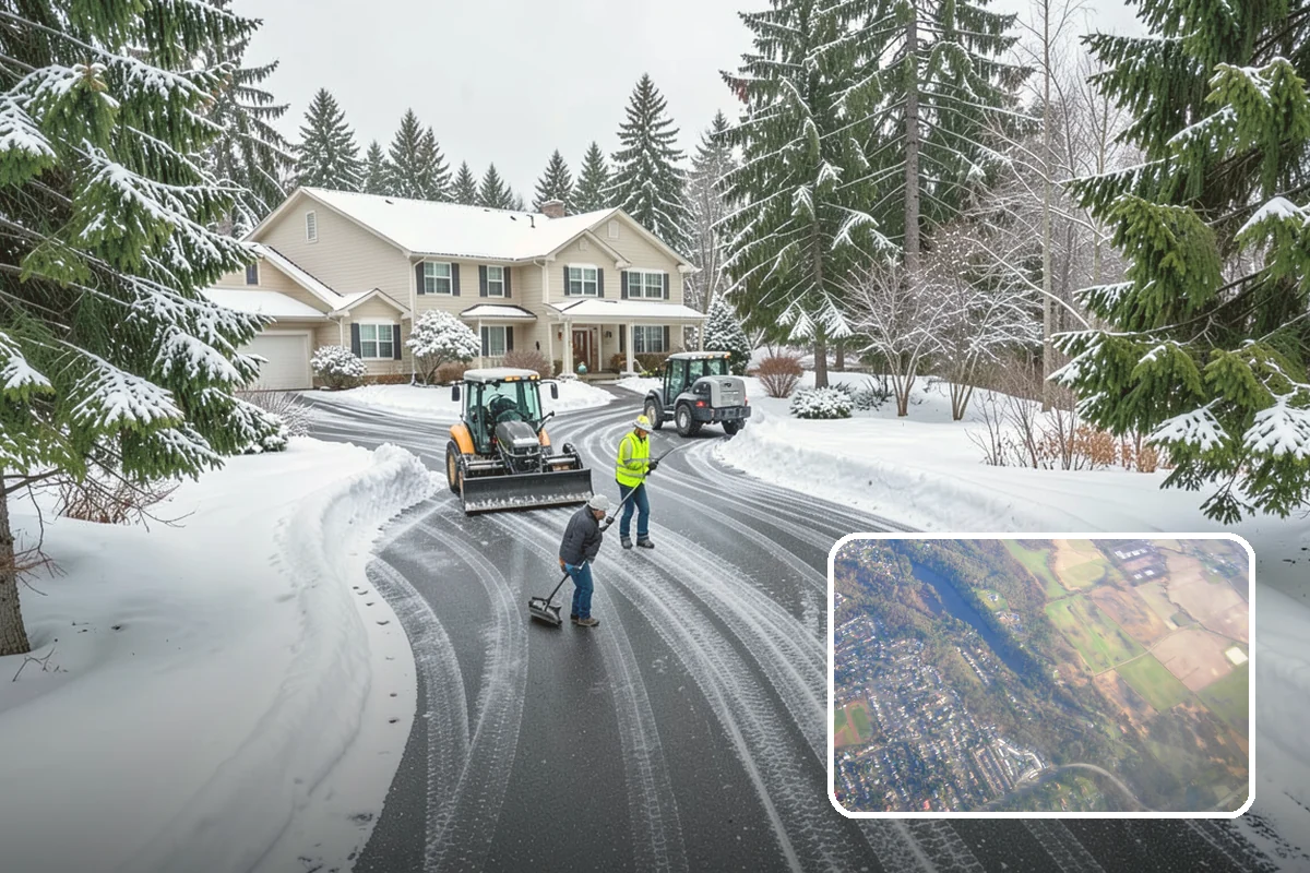 Walkway Snow Removal in Algona, King County, WA - Preserves delicate paver and stamped surfaces from equipment damage