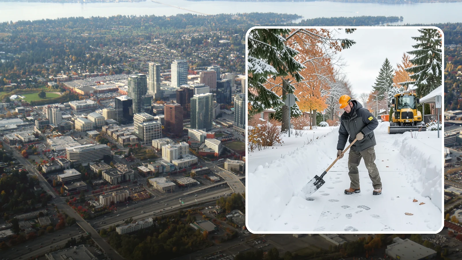 Walkway Snow Removal in Bellevue, King County, WA - We clear the private paths that connect your gate, garden, and doors so every route through your yard stays usable.