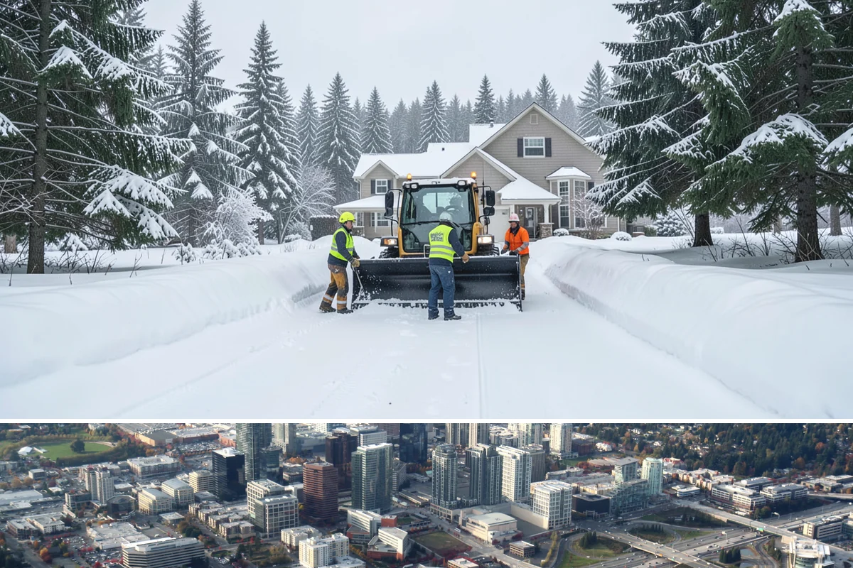 Walkway Snow Removal in Bellevue, King County, WA - Arrange coverage in autumn so your garden paths are on our list before the first foothill freeze reaches the lowlands.