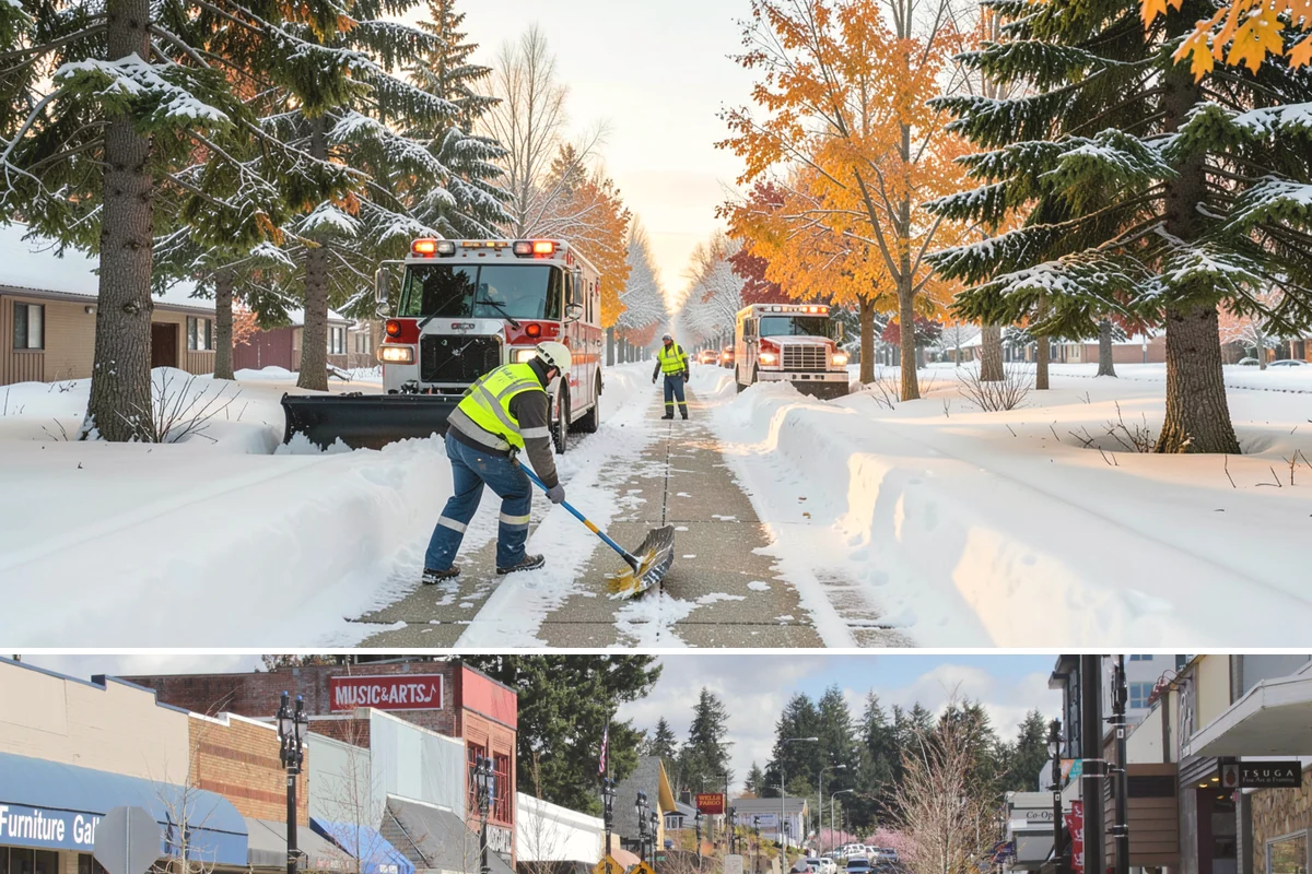 Walkway Snow Removal in Bothell, King County, WA - Arrange coverage in autumn so your garden paths are on our list before the first foothill freeze reaches the lowlands.