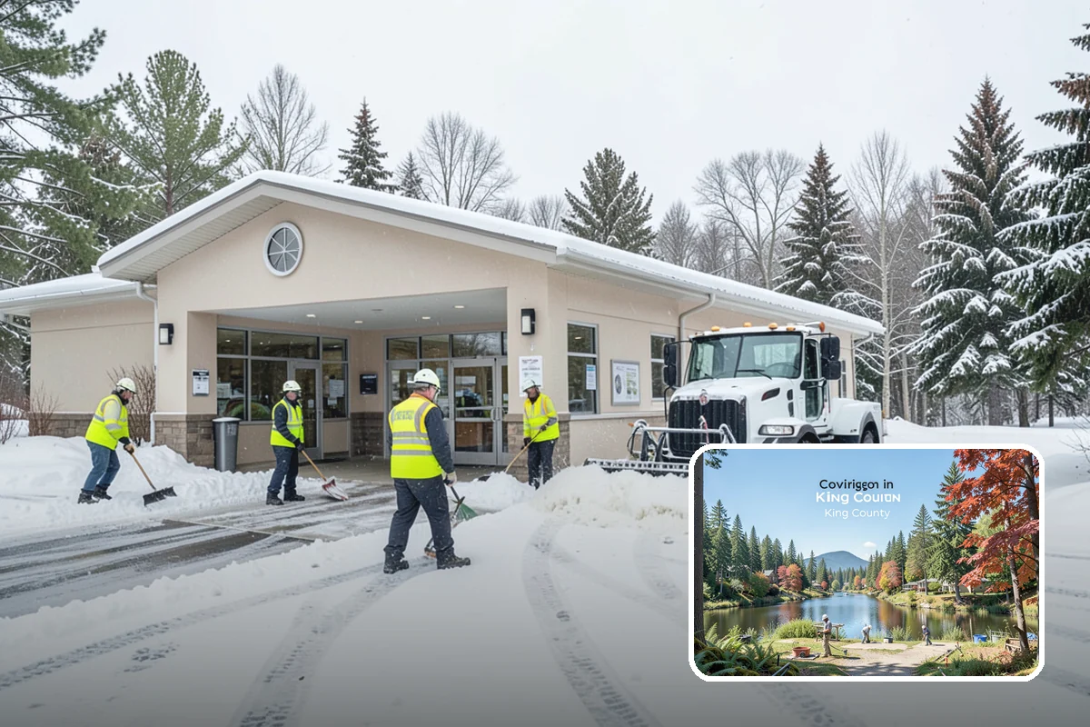 Walkway Snow Removal in Covington, King County, WA - Preserves delicate paver and stamped surfaces from equipment damage