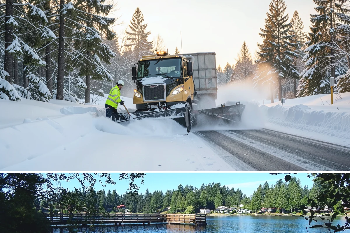 Walkway Snow Removal in Federal Way, King County, WA - Arrange coverage in autumn so your garden paths are on our list before the first foothill freeze reaches the lowlands.