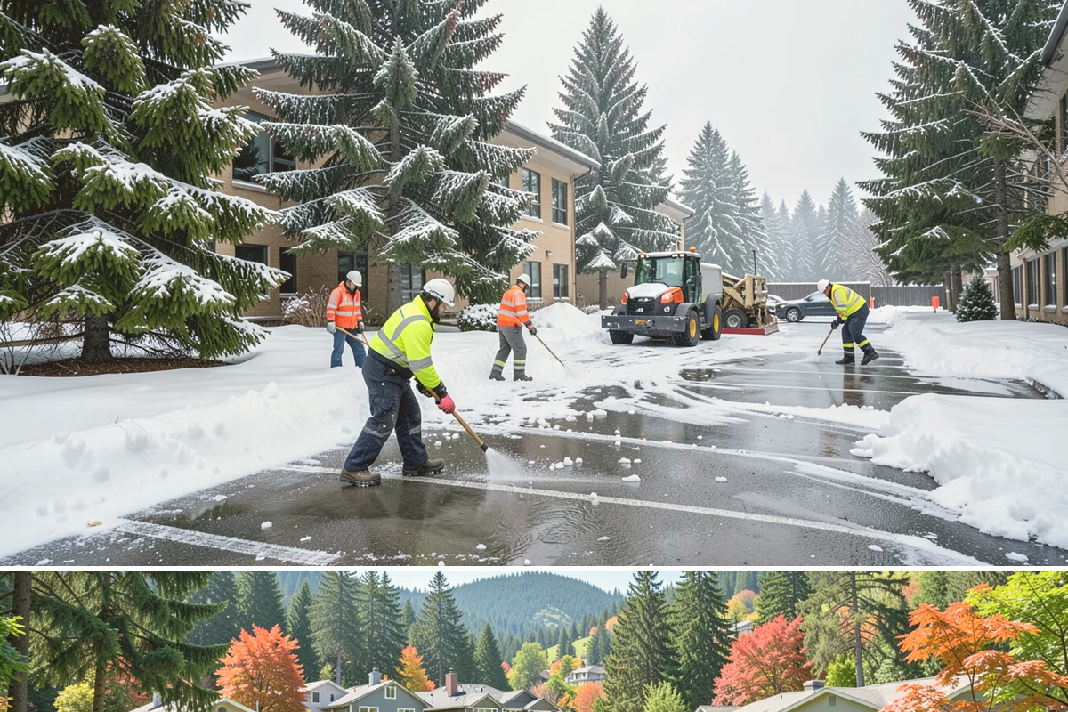 Walkway Snow Removal in Fircrest, Pierce County, WA - Arrange coverage in autumn so your garden paths are on our list before the first foothill freeze reaches the lowlands.