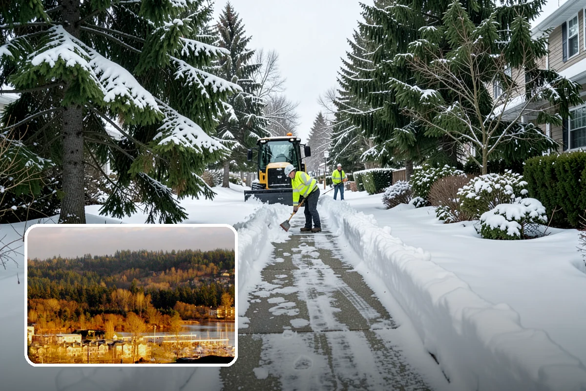Walkway Snow Removal in Kenmore, King County, WA - Preserves delicate paver and stamped surfaces from equipment damage