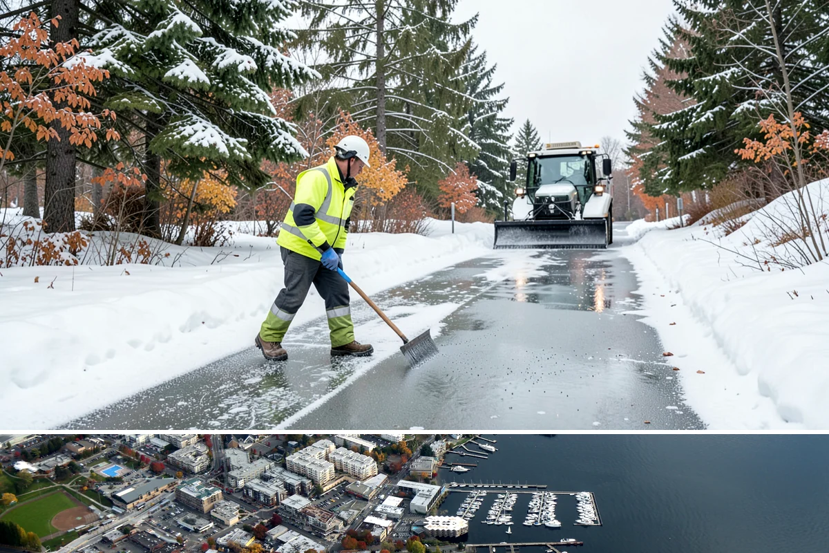Walkway Snow Removal in Kirkland, King County, WA - Arrange coverage in autumn so your garden paths are on our list before the first foothill freeze reaches the lowlands.