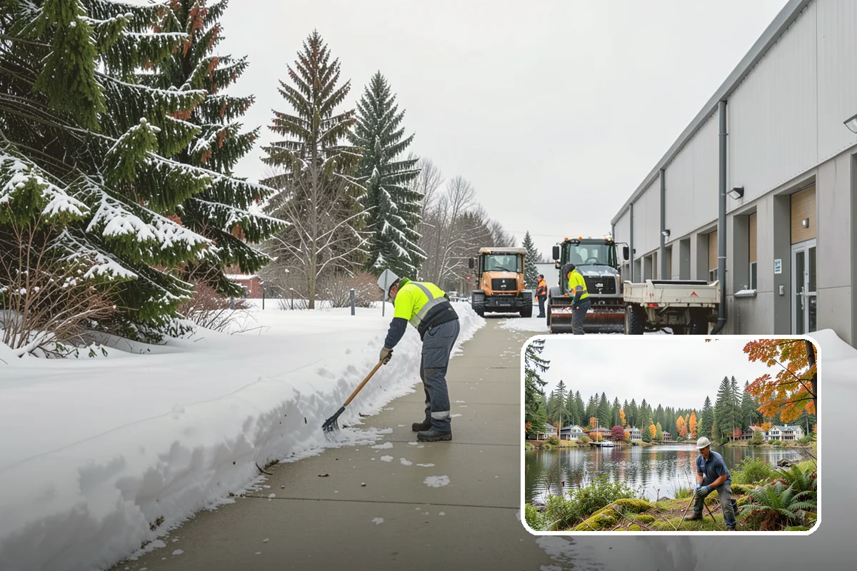 Walkway Snow Removal in La Conner, Skagit County, WA - Preserves delicate paver and stamped surfaces from equipment damage