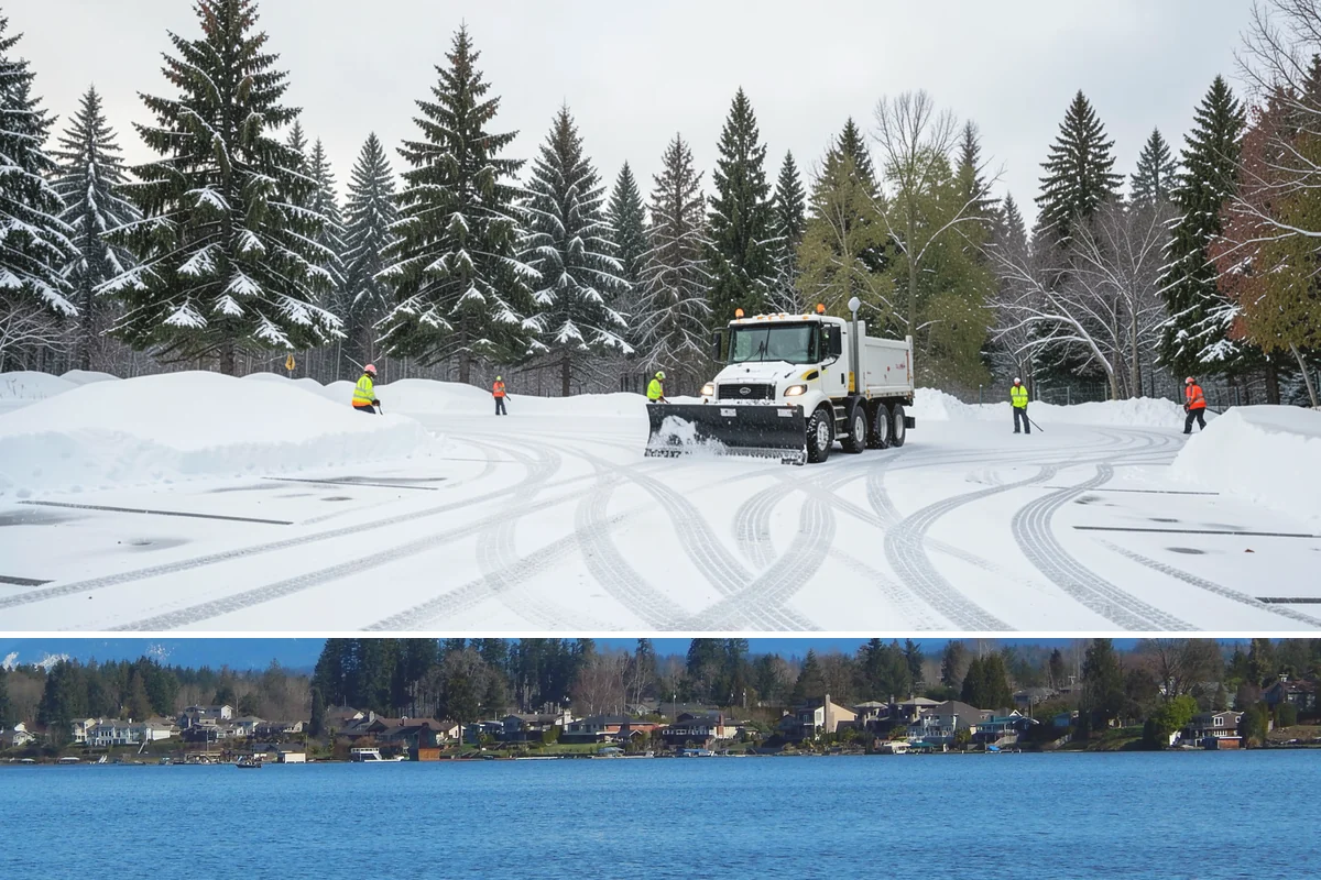 Walkway Snow Removal in Lake Stevens, Snohomish County, WA - Arrange coverage in autumn so your garden paths are on our list before the first foothill freeze reaches the lowlands.