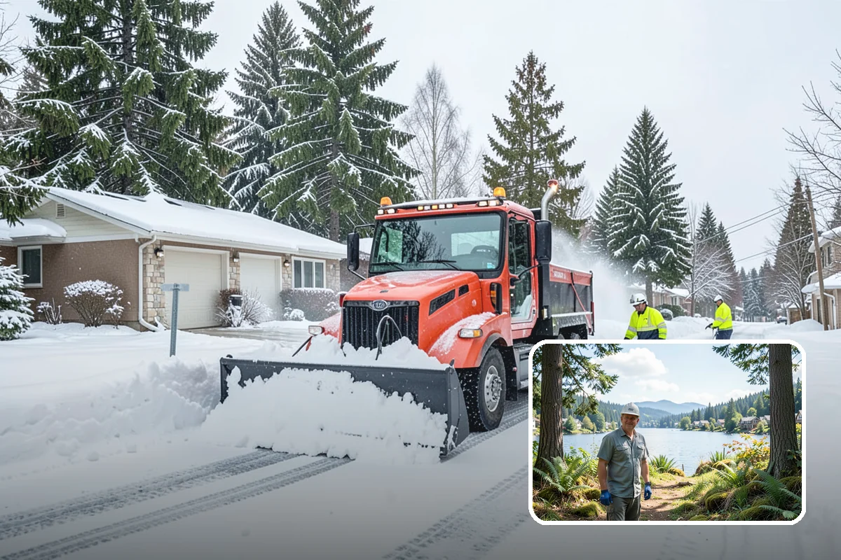 Walkway Snow Removal in Milton, King County, WA - Preserves delicate paver and stamped surfaces from equipment damage