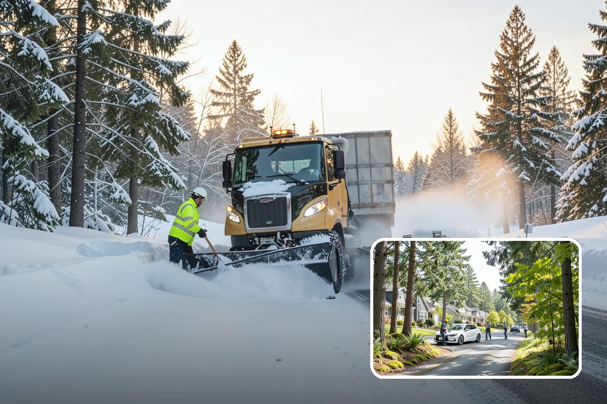 Walkway Snow Removal in Normandy Park, King County, WA - Preserves delicate paver and stamped surfaces from equipment damage