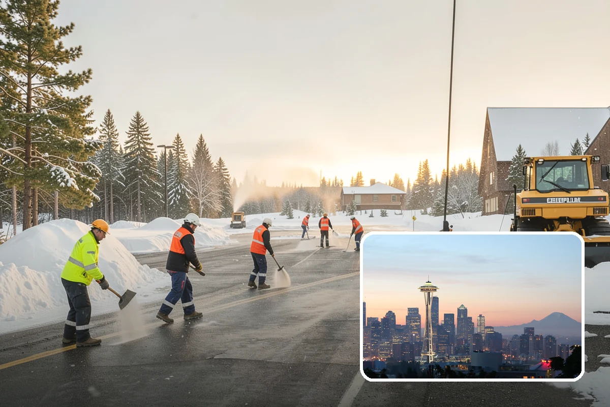 Walkway Snow Removal in Seattle, King County, WA - Preserves delicate paver and stamped surfaces from equipment damage