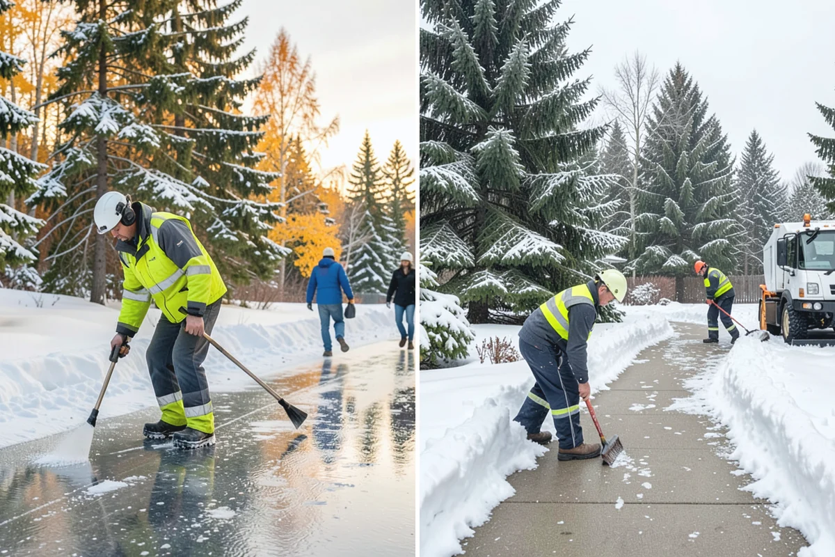 Walkway Snow Removal in Sumner, Pierce County, WA - We walk the property to map every connecting path