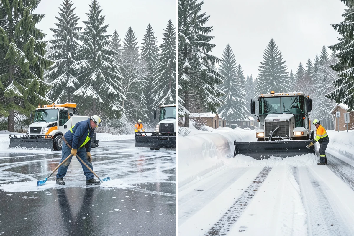 Warehouse Deicing in Anacortes, Skagit County, WA - Map dock aprons, trailer lanes, stairs, and worker paths