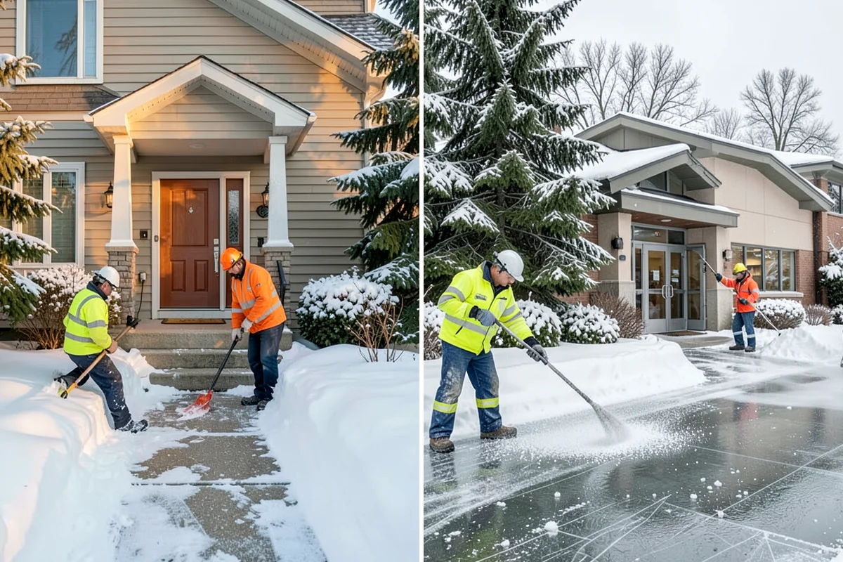 Warehouse Deicing in Arlington, Snohomish County, WA - Map dock aprons, trailer lanes, stairs, and worker paths