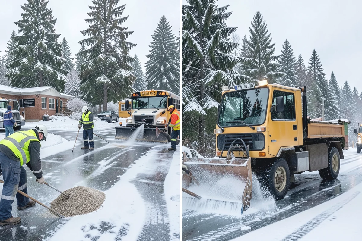 Warehouse Deicing in Auburn, King County, WA - Map dock aprons, trailer lanes, stairs, and worker paths