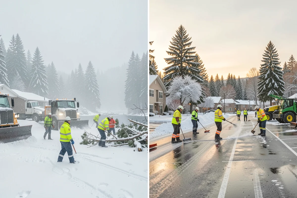 Warehouse Deicing in Black Diamond, King County, WA - Map dock aprons, trailer lanes, stairs, and worker paths