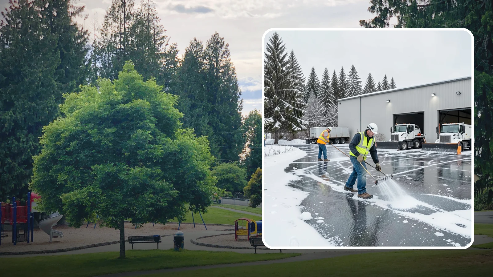 Warehouse Deicing in Bonney Lake, Pierce County, WA - Deicing for warehouses and distribution centers, keeping loading docks, trailer courts, and dock stairs clear so freight keeps...