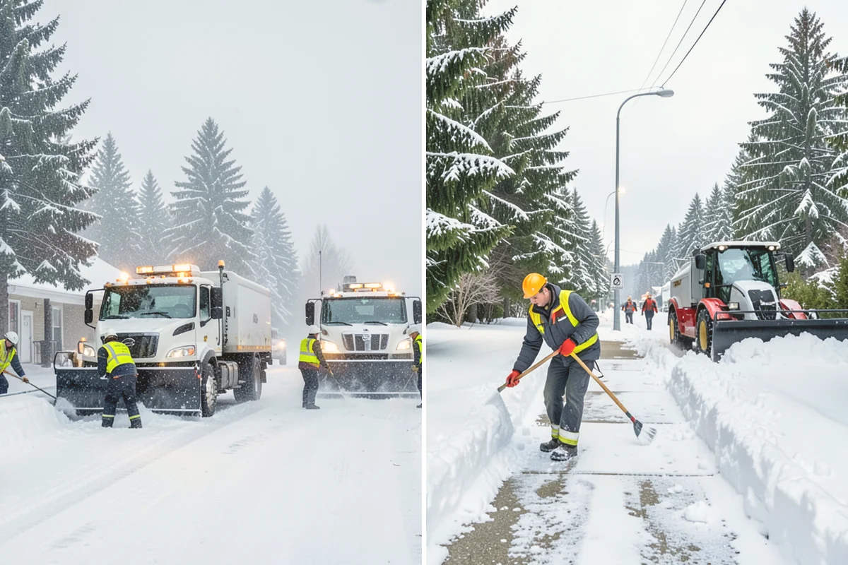 Warehouse Deicing in Bothell, King County, WA - Map dock aprons, trailer lanes, stairs, and worker paths