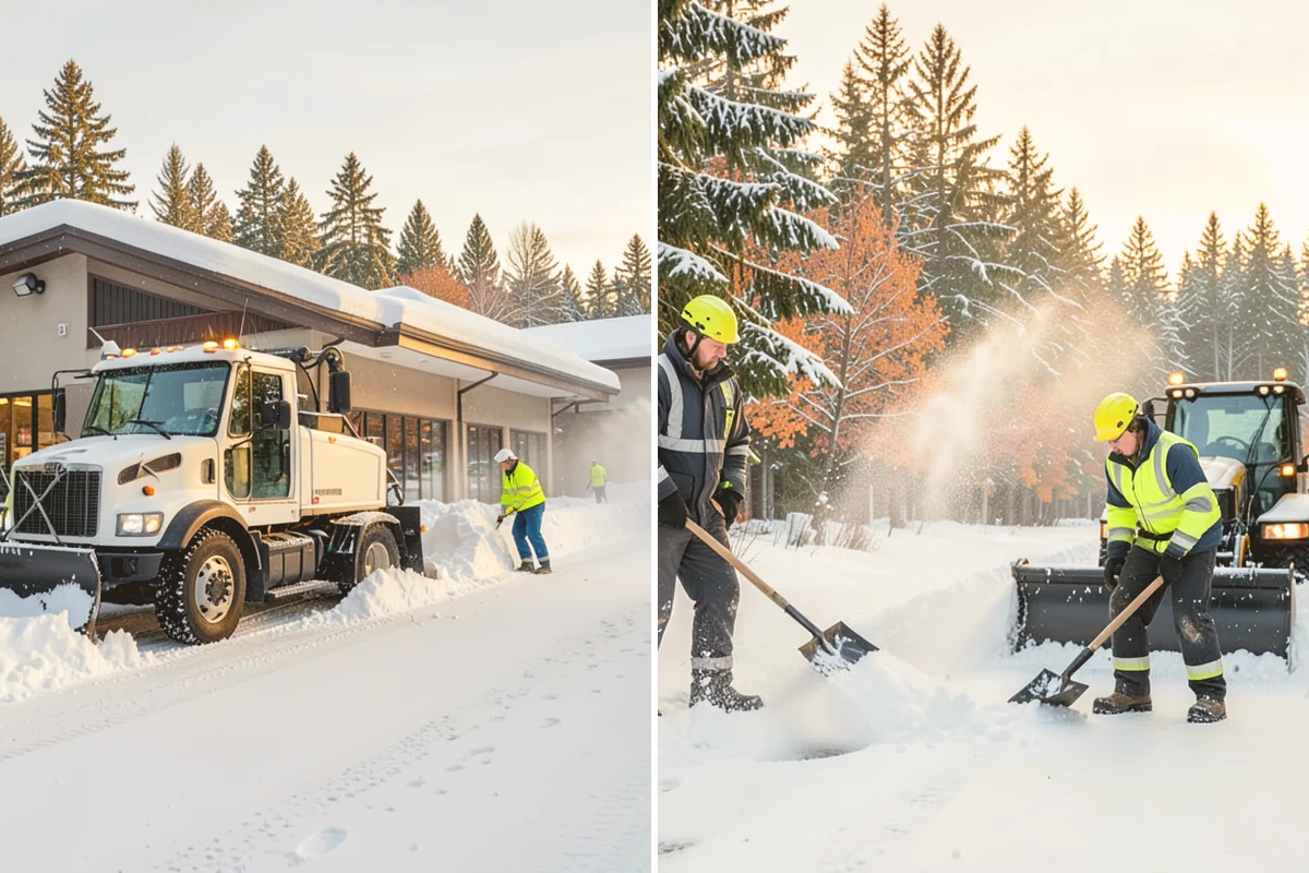 Warehouse Deicing in Brier, Snohomish County, WA - Map dock aprons, trailer lanes, stairs, and worker paths