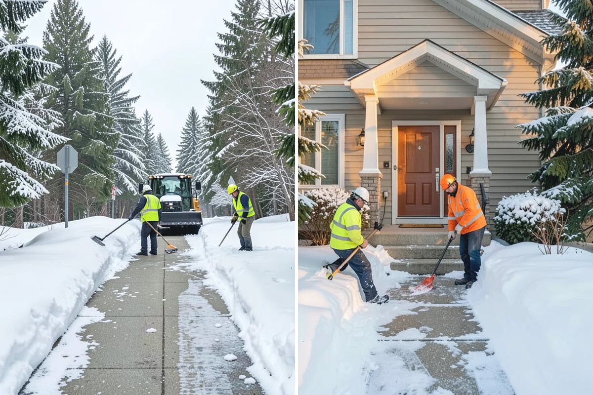Warehouse Deicing in Buckley, Pierce County, WA - Map dock aprons, trailer lanes, stairs, and worker paths