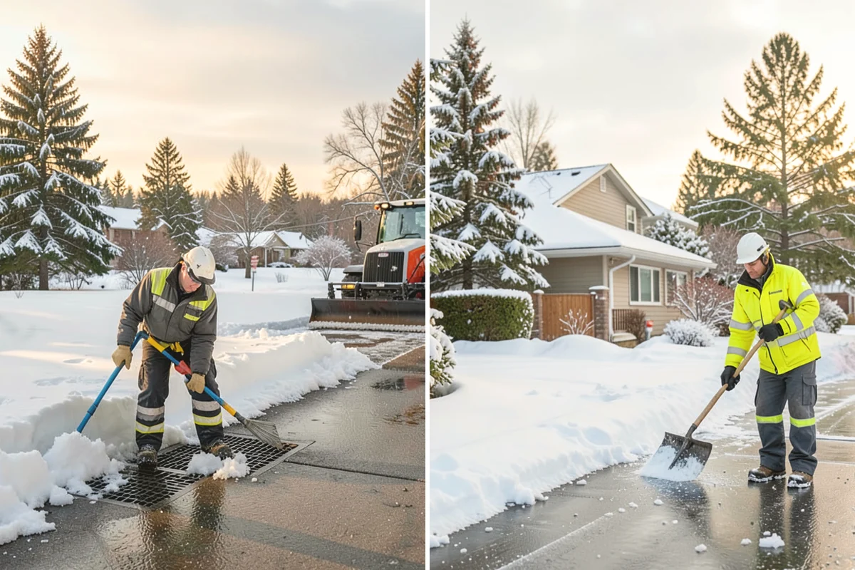 Warehouse Deicing in Burlington, Skagit County, WA - Map dock aprons, trailer lanes, stairs, and worker paths