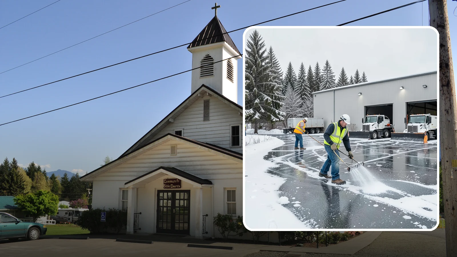 Warehouse Deicing in Concrete, Skagit County, WA - Deicing for warehouses and distribution centers, keeping loading docks, trailer courts, and dock stairs clear so freight keeps...