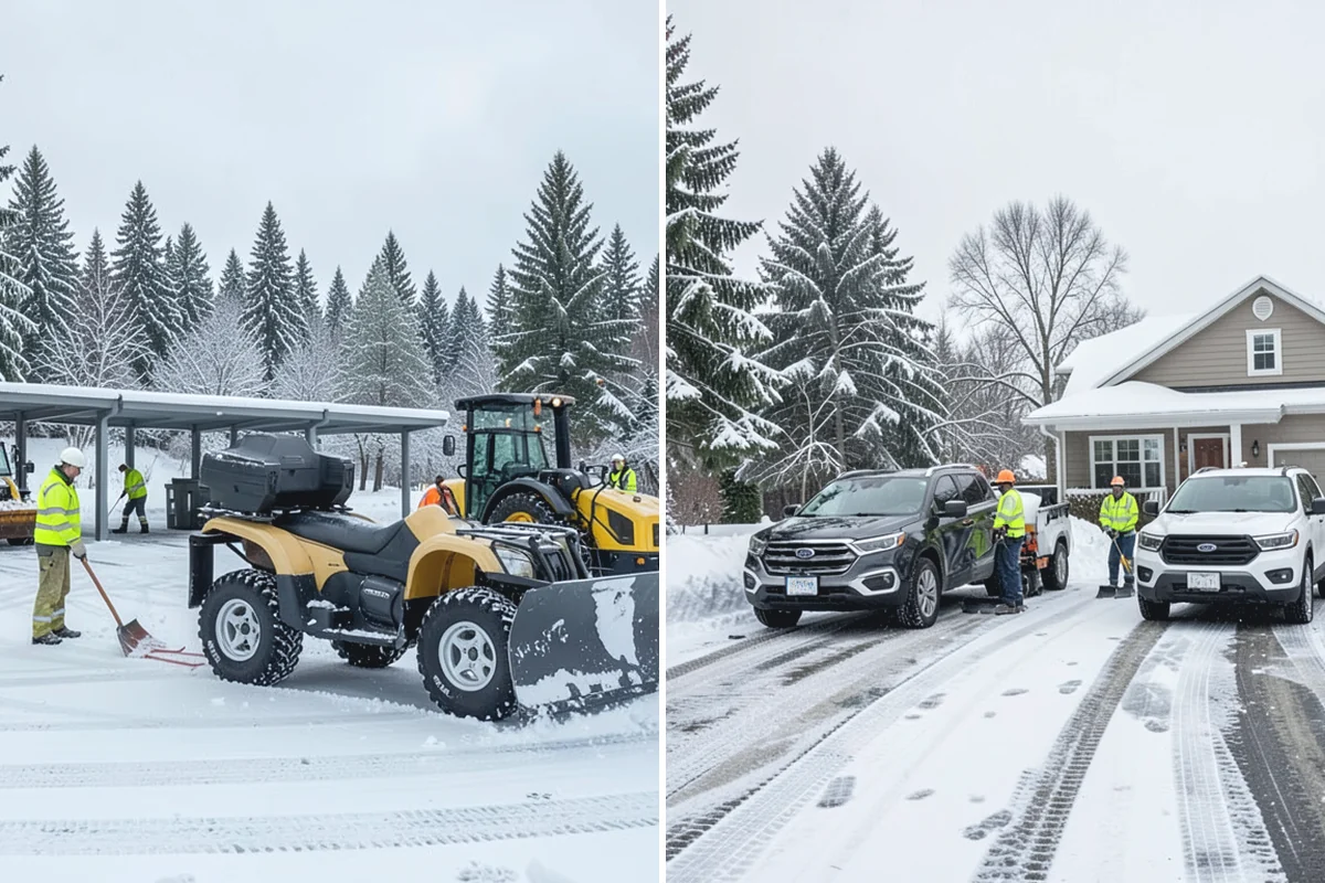 Warehouse Deicing in Coupeville, Island County, WA - Map dock aprons, trailer lanes, stairs, and worker paths
