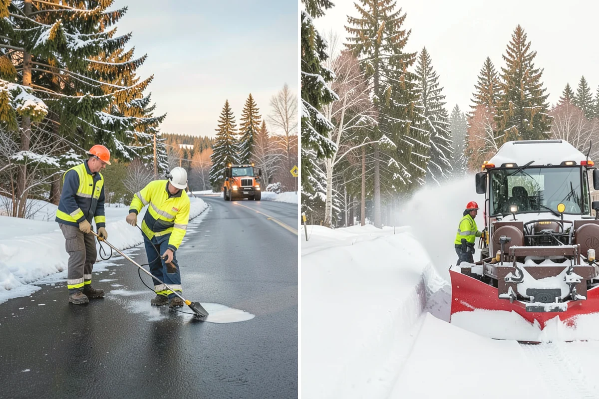 Warehouse Deicing in Covington, King County, WA - Map dock aprons, trailer lanes, stairs, and worker paths