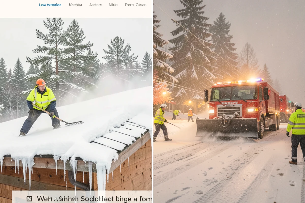 Warehouse Deicing in Eatonville, Pierce County, WA - Map dock aprons, trailer lanes, stairs, and worker paths