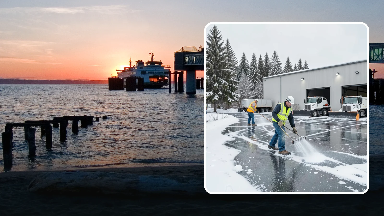 Warehouse Deicing in Edmonds, Snohomish County, WA - Deicing for warehouses and distribution centers, keeping loading docks, trailer courts, and dock stairs clear so freight keeps...