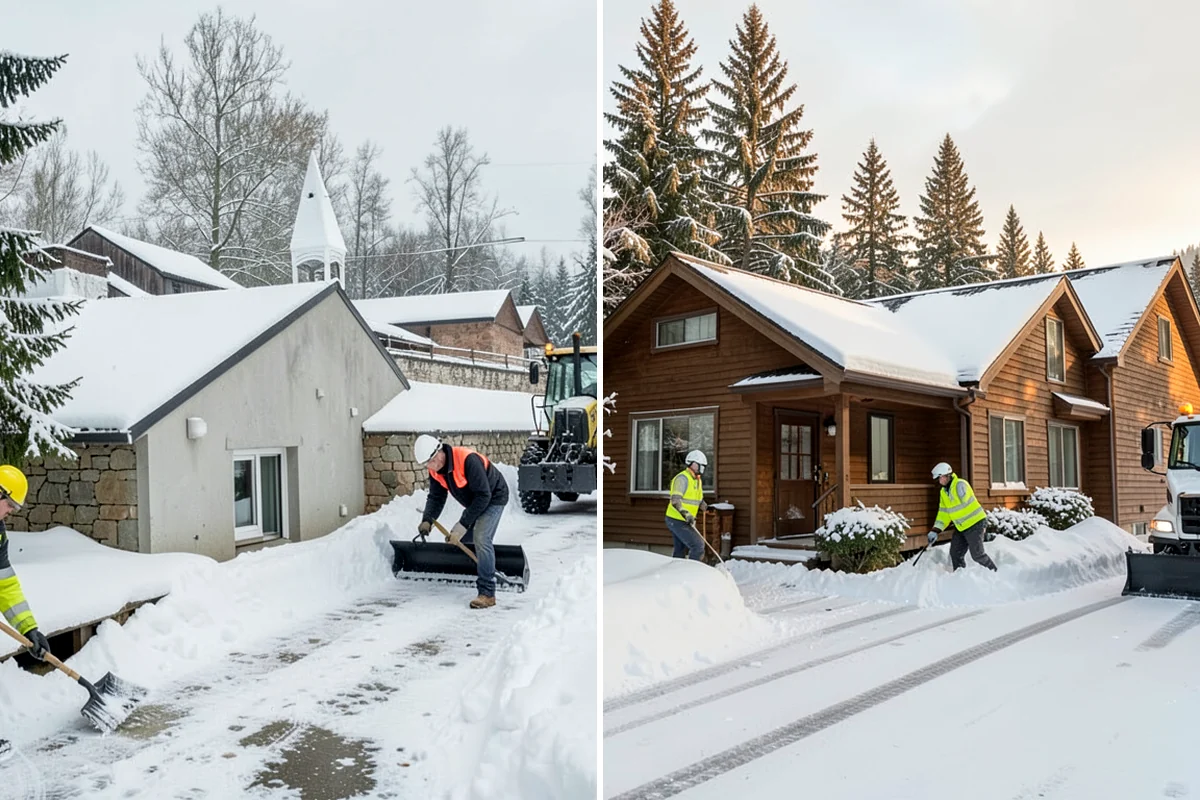 Warehouse Deicing in Enumclaw, King County, WA - Map dock aprons, trailer lanes, stairs, and worker paths