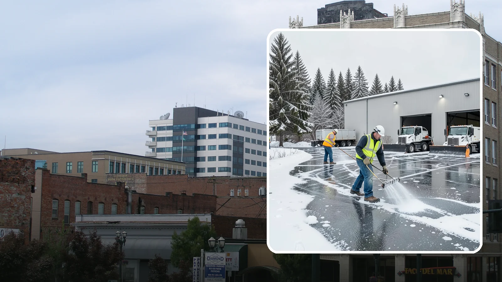 Warehouse Deicing in Everett, Snohomish County, WA - Deicing for warehouses and distribution centers, keeping loading docks, trailer courts, and dock stairs clear so freight keeps...