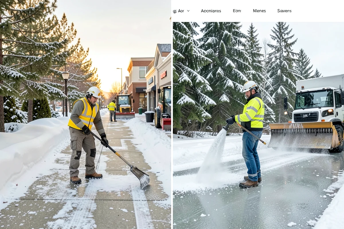 Warehouse Deicing in Everett, Snohomish County, WA - Map dock aprons, trailer lanes, stairs, and worker paths