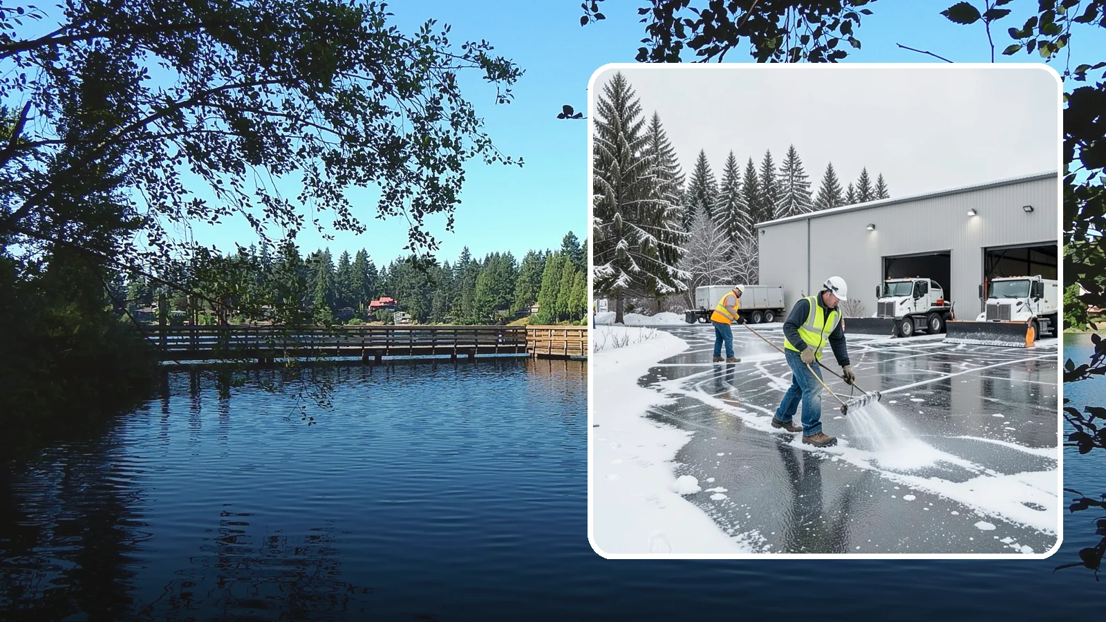 Warehouse Deicing in Federal Way, King County, WA - Deicing for warehouses and distribution centers, keeping loading docks, trailer courts, and dock stairs clear so freight keeps...
