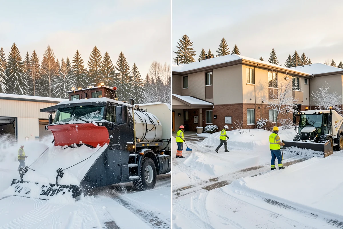 Warehouse Deicing in Federal Way, King County, WA - Map dock aprons, trailer lanes, stairs, and worker paths
