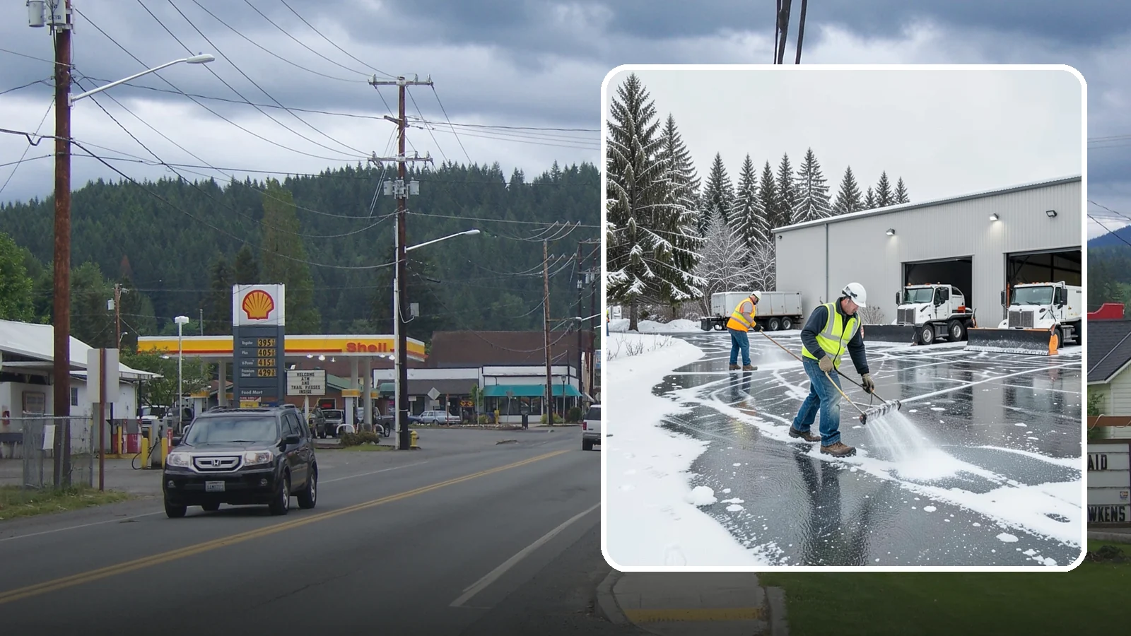 Warehouse Deicing in Granite Falls, Snohomish County, WA - Deicing for warehouses and distribution centers, keeping loading docks, trailer courts, and dock stairs clear so freight keeps...