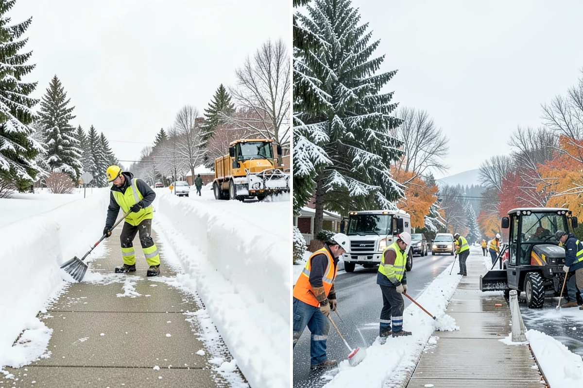 Warehouse Deicing in Kenmore, King County, WA - Map dock aprons, trailer lanes, stairs, and worker paths