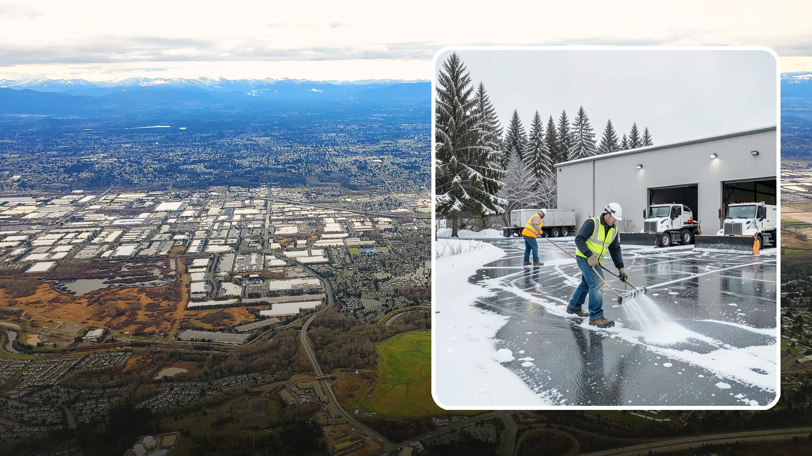 Warehouse Deicing in Kent, King County, WA - Deicing for warehouses and distribution centers, keeping loading docks, trailer courts, and dock stairs clear so freight keeps...