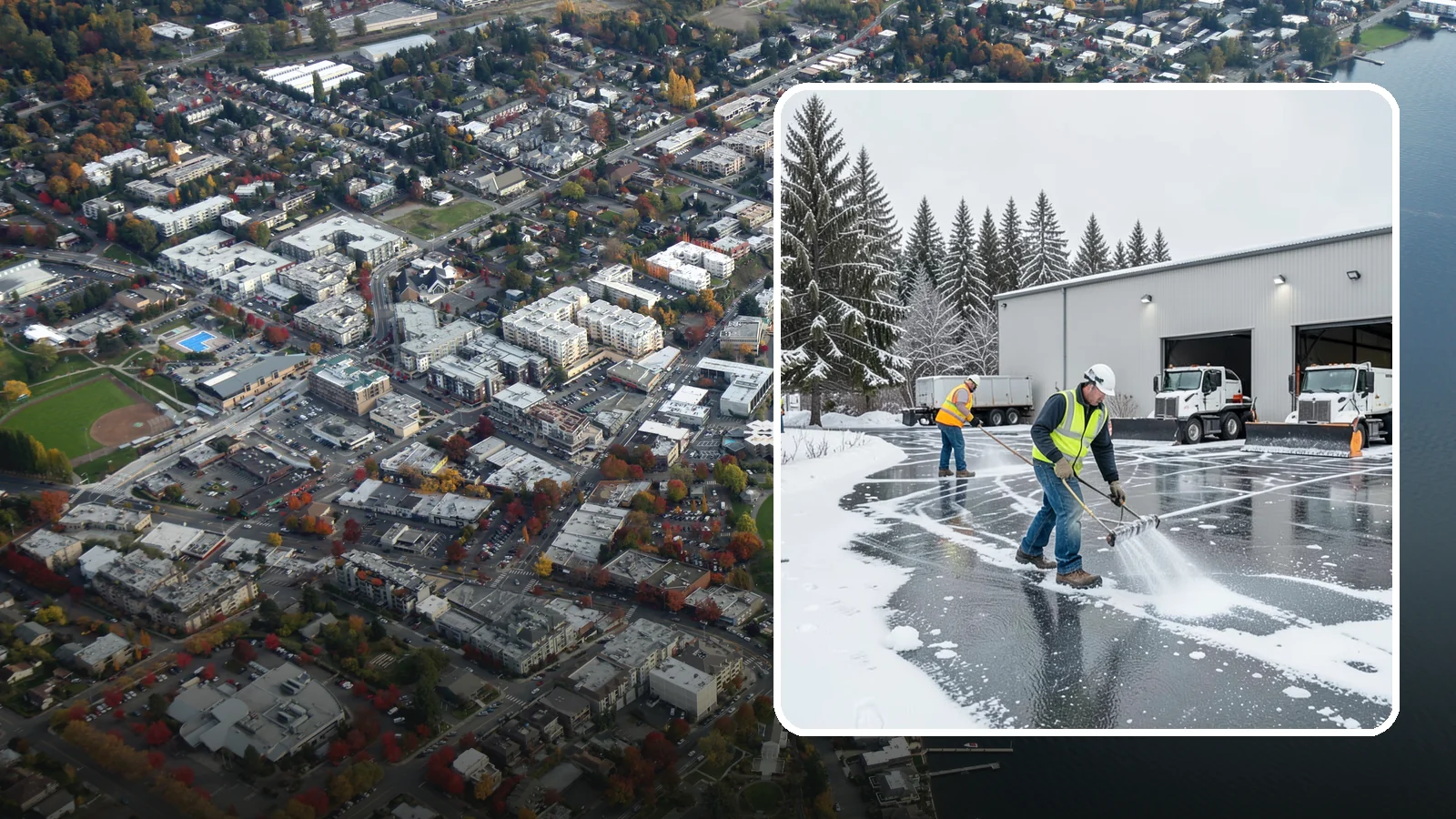 Warehouse Deicing in Kirkland, King County, WA - Deicing for warehouses and distribution centers, keeping loading docks, trailer courts, and dock stairs clear so freight keeps...