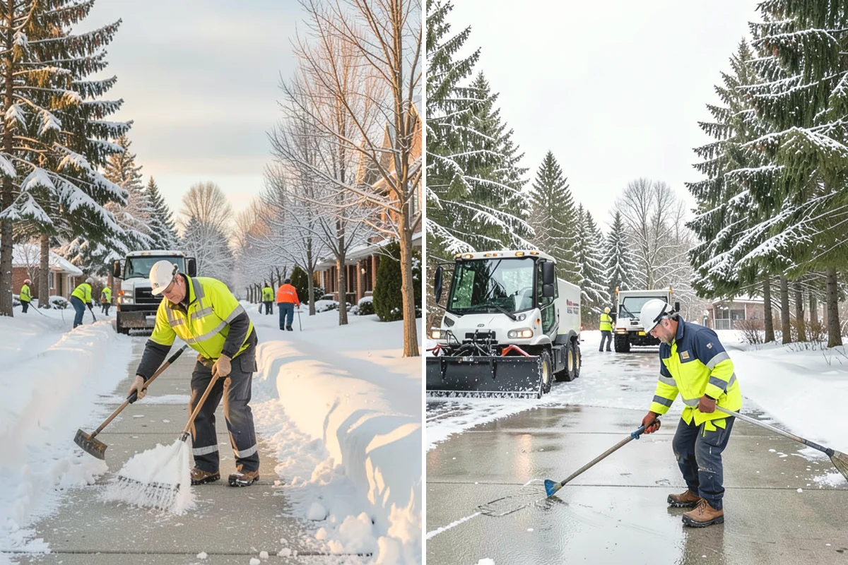 Warehouse Deicing in La Conner, Skagit County, WA - Map dock aprons, trailer lanes, stairs, and worker paths