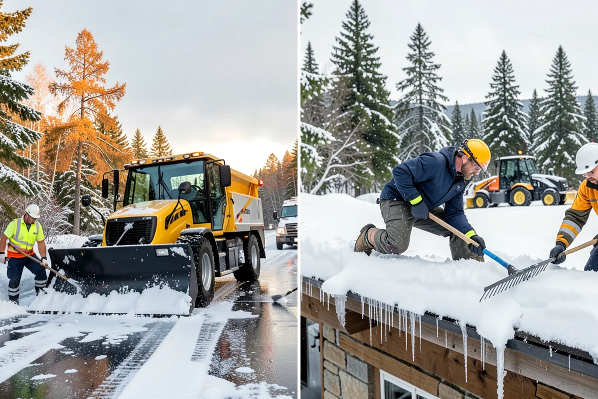 Warehouse Deicing in Lyman, Skagit County, WA - Map dock aprons, trailer lanes, stairs, and worker paths
