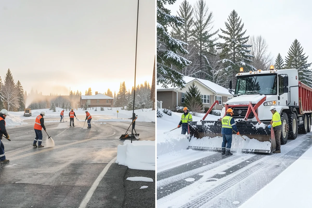 Warehouse Deicing in Medina, King County, WA - Map dock aprons, trailer lanes, stairs, and worker paths