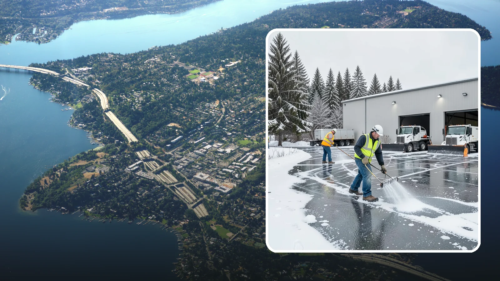 Warehouse Deicing in Mercer Island, King County, WA - Deicing for warehouses and distribution centers, keeping loading docks, trailer courts, and dock stairs clear so freight keeps...