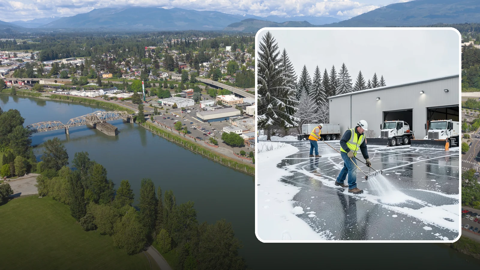 Warehouse Deicing in Mount Vernon, Skagit County, WA - Deicing for warehouses and distribution centers, keeping loading docks, trailer courts, and dock stairs clear so freight keeps...