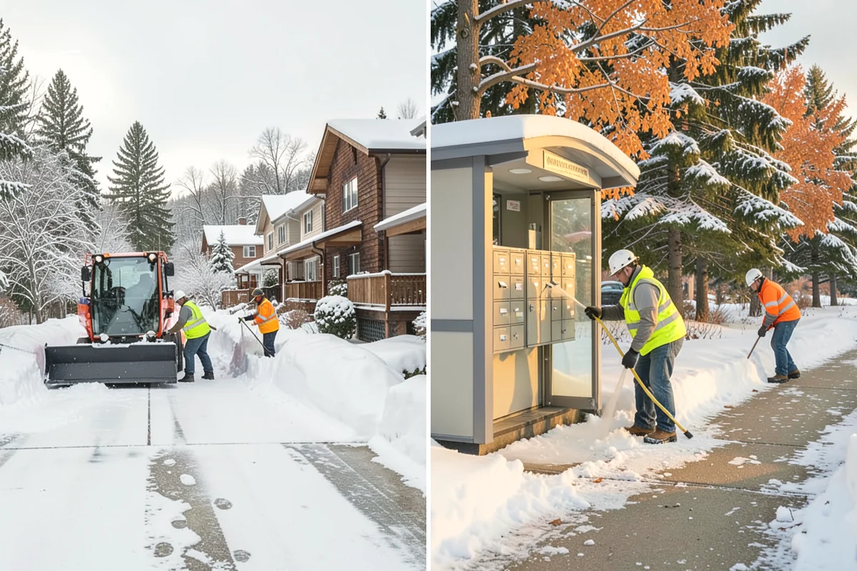 Warehouse Deicing in Mountlake Terrace, Snohomish County, WA - Map dock aprons, trailer lanes, stairs, and worker paths