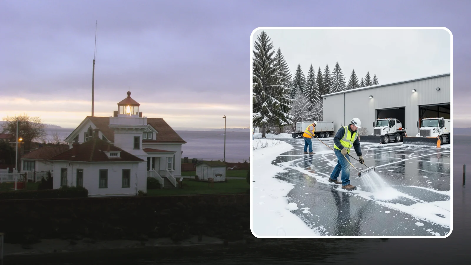 Warehouse Deicing in Mukilteo, Snohomish County, WA - Deicing for warehouses and distribution centers, keeping loading docks, trailer courts, and dock stairs clear so freight keeps...