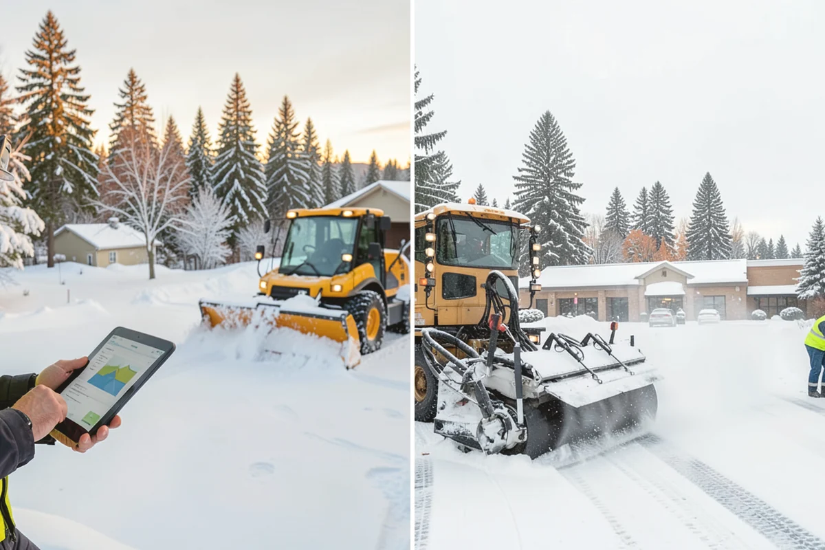 Warehouse Deicing in Mukilteo, Snohomish County, WA - Map dock aprons, trailer lanes, stairs, and worker paths
