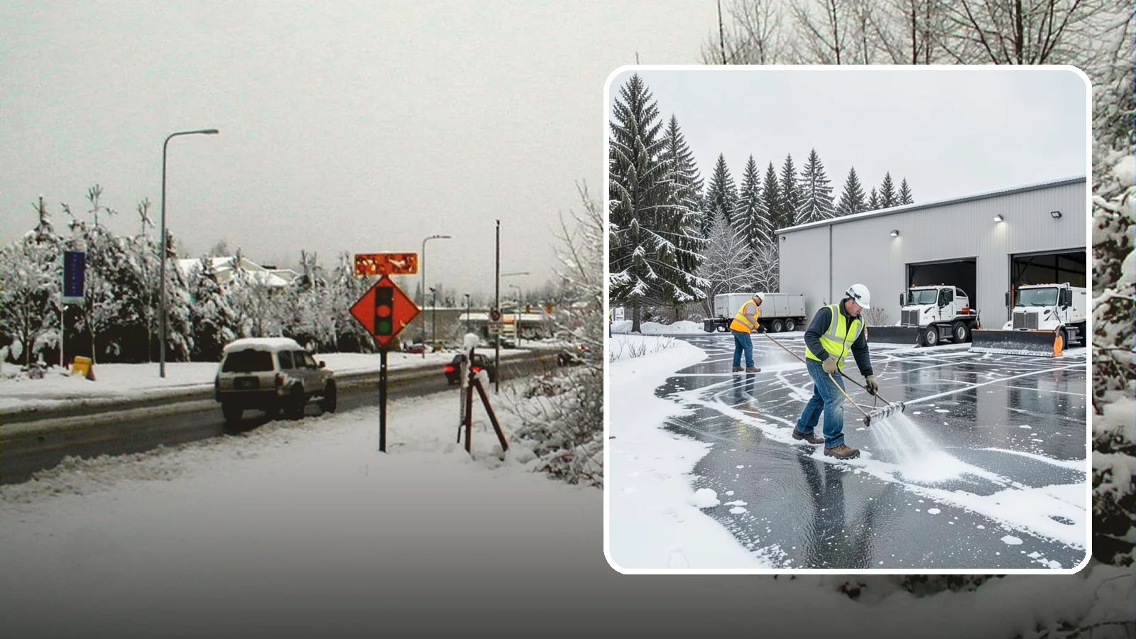 Warehouse Deicing in Newcastle, King County, WA - Deicing for warehouses and distribution centers, keeping loading docks, trailer courts, and dock stairs clear so freight keeps...