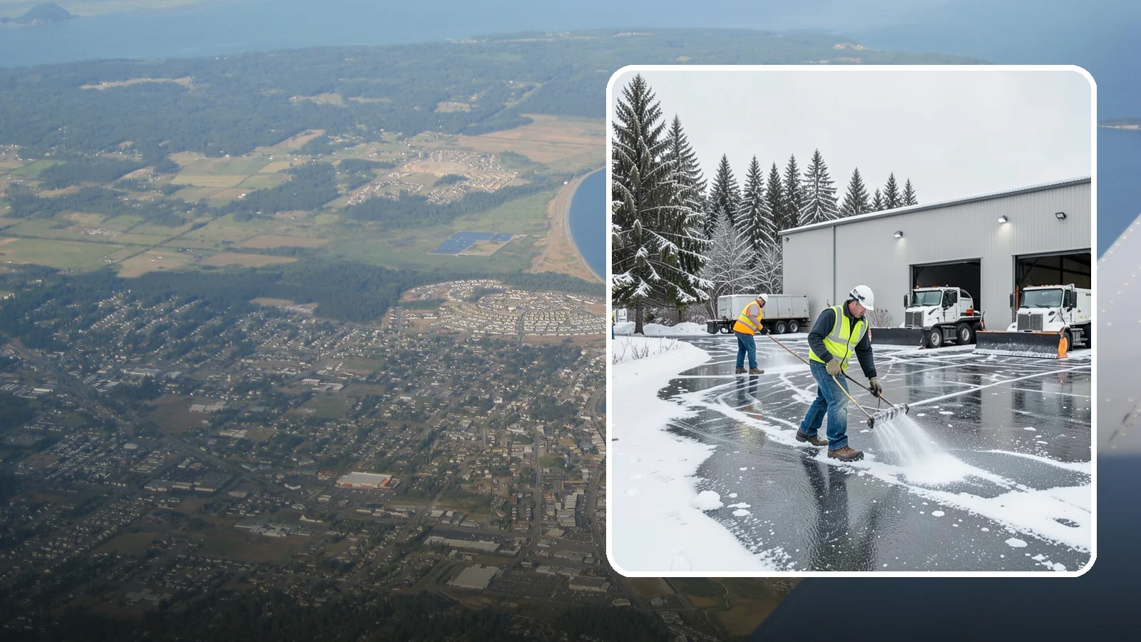 Warehouse Deicing in Oak Harbor, Island County, WA - Deicing for warehouses and distribution centers, keeping loading docks, trailer courts, and dock stairs clear so freight keeps...